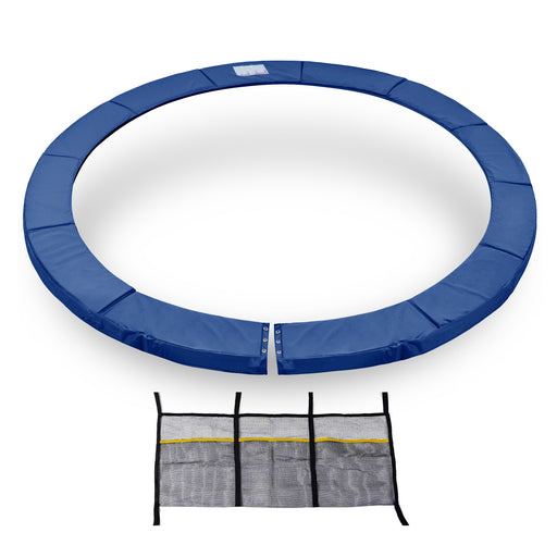 ExacMe Thicker Trampoline Pad with Opening, Replacement Spring Cover Safety Pads with Storage Bag, Dark Blue 6181-P-NB