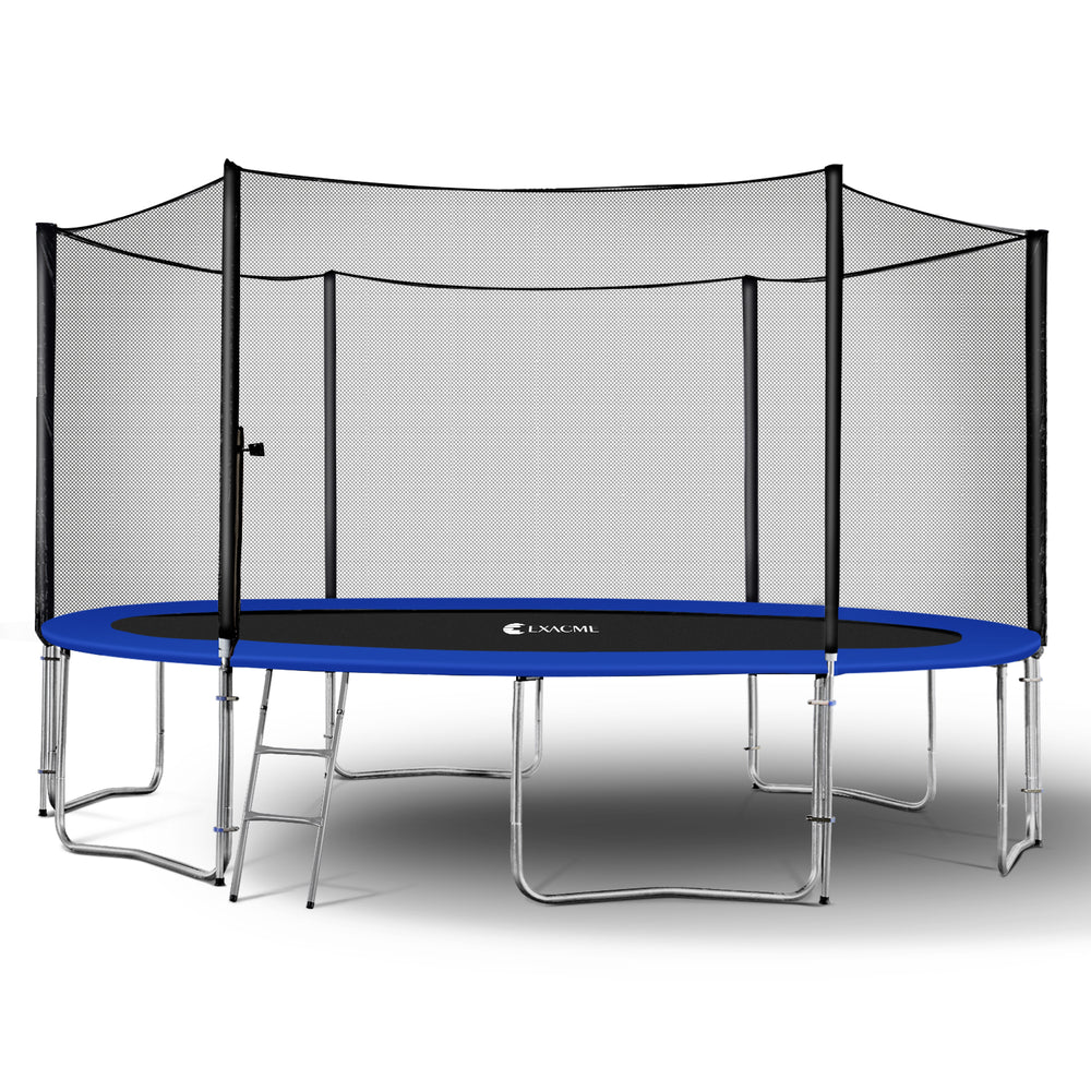 ExacMe Outdoor Trampoline 14 Foot with Outer Enclosure & Ladder Combo, 6180-T14