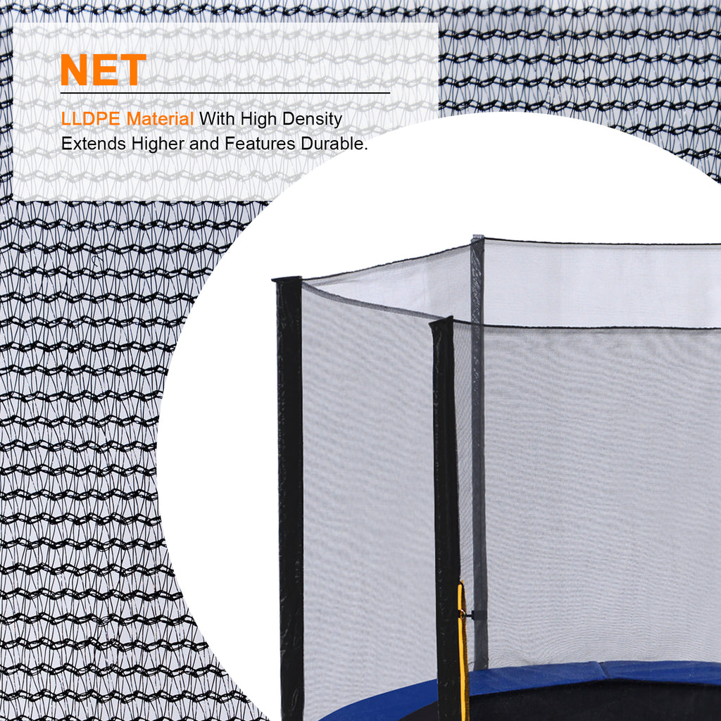 Exacme Trampoline Outer Enclosure Net and Poles, T-series