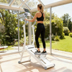 Upgraded Magnetic Stair Stepper for Home, 16-Level Adjustable Resistance up to 77LBS, with Cup Holder & Bluetooth APP, Folding Compact Cardio Climber, 350LBS Capacity
