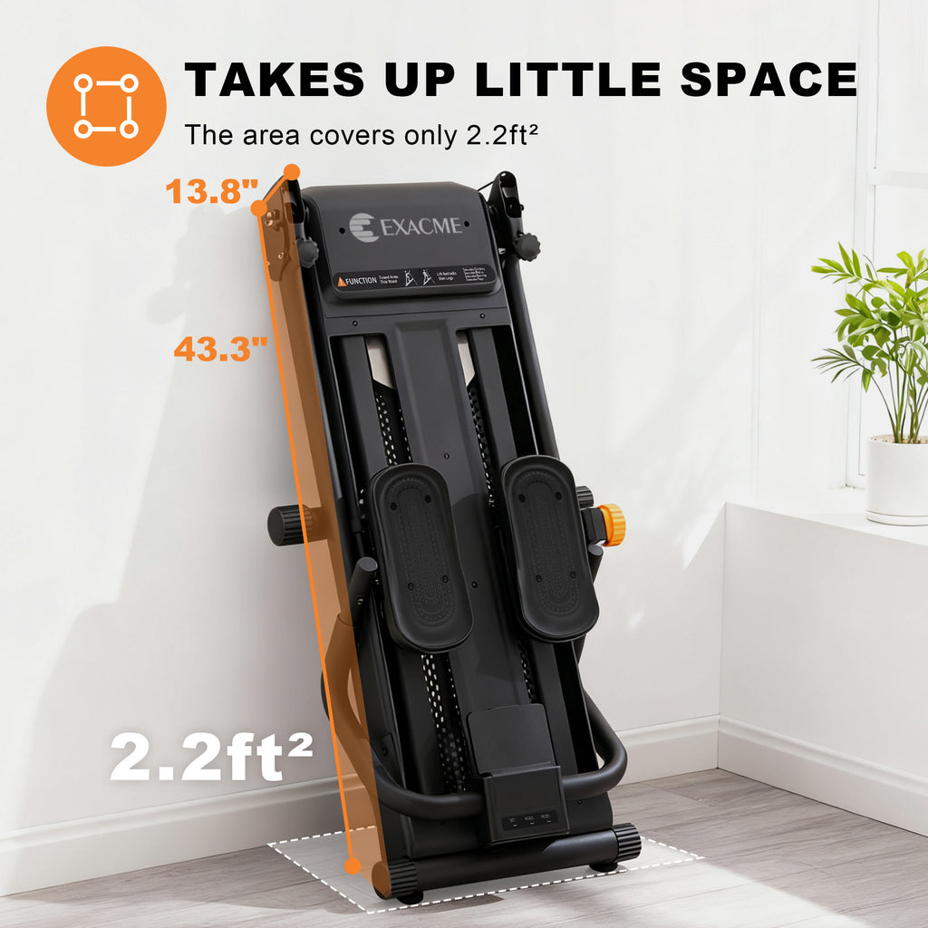 Upgraded Magnetic Stair Stepper for Home, 16-Level Adjustable Resistance up to 77LBS, with Cup Holder & Bluetooth APP, Folding Compact Cardio Climber, 350LBS Capacity