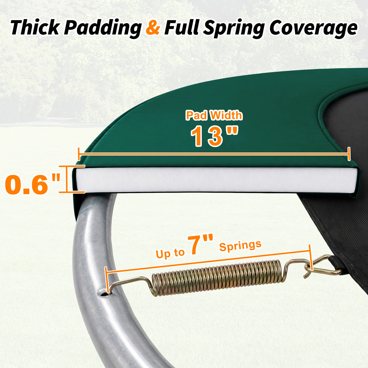 Double-Sided Trampoline Pad 8 10 12 14 15 16FT