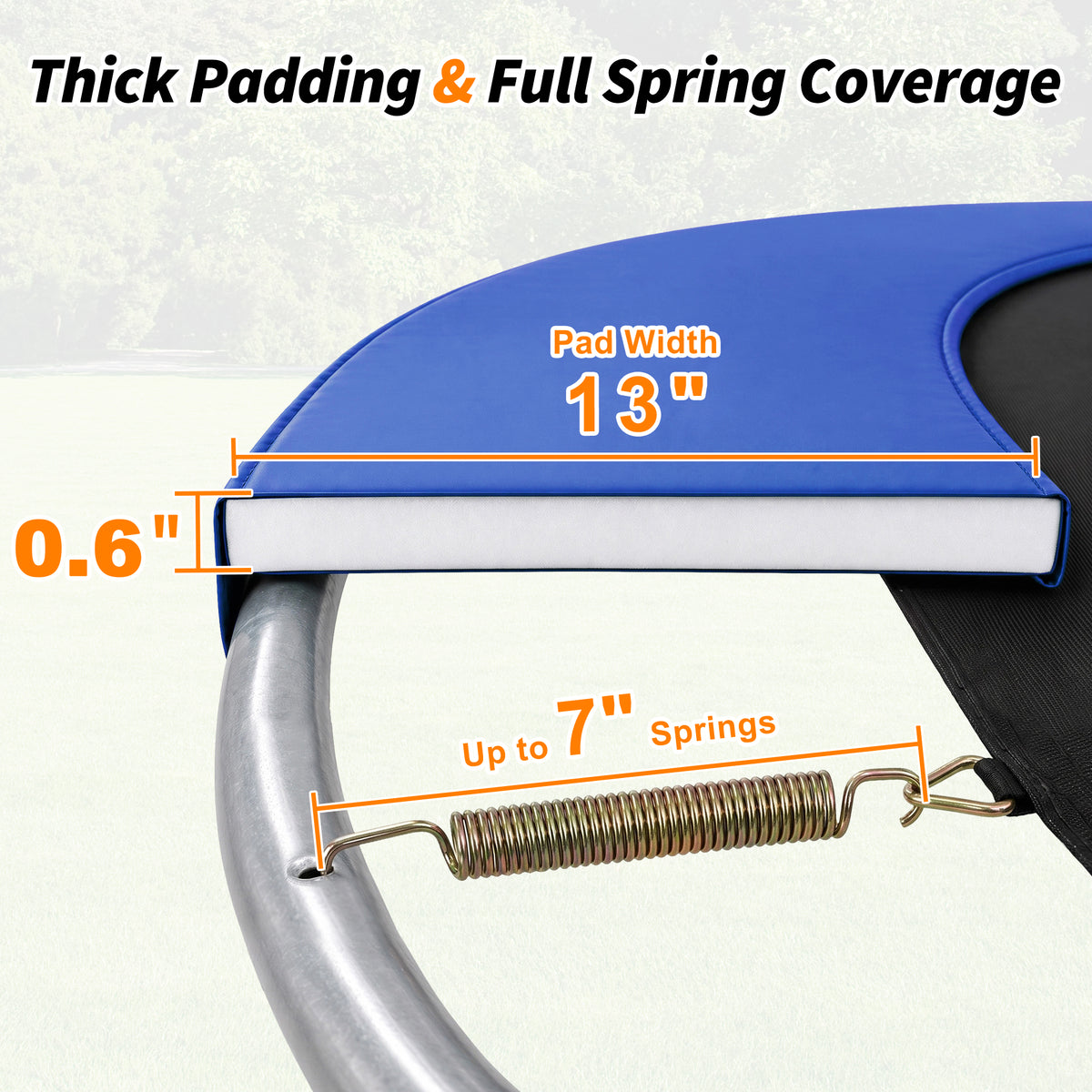 Double-Sided Trampoline Pad 8 10 12 14 15 16FT