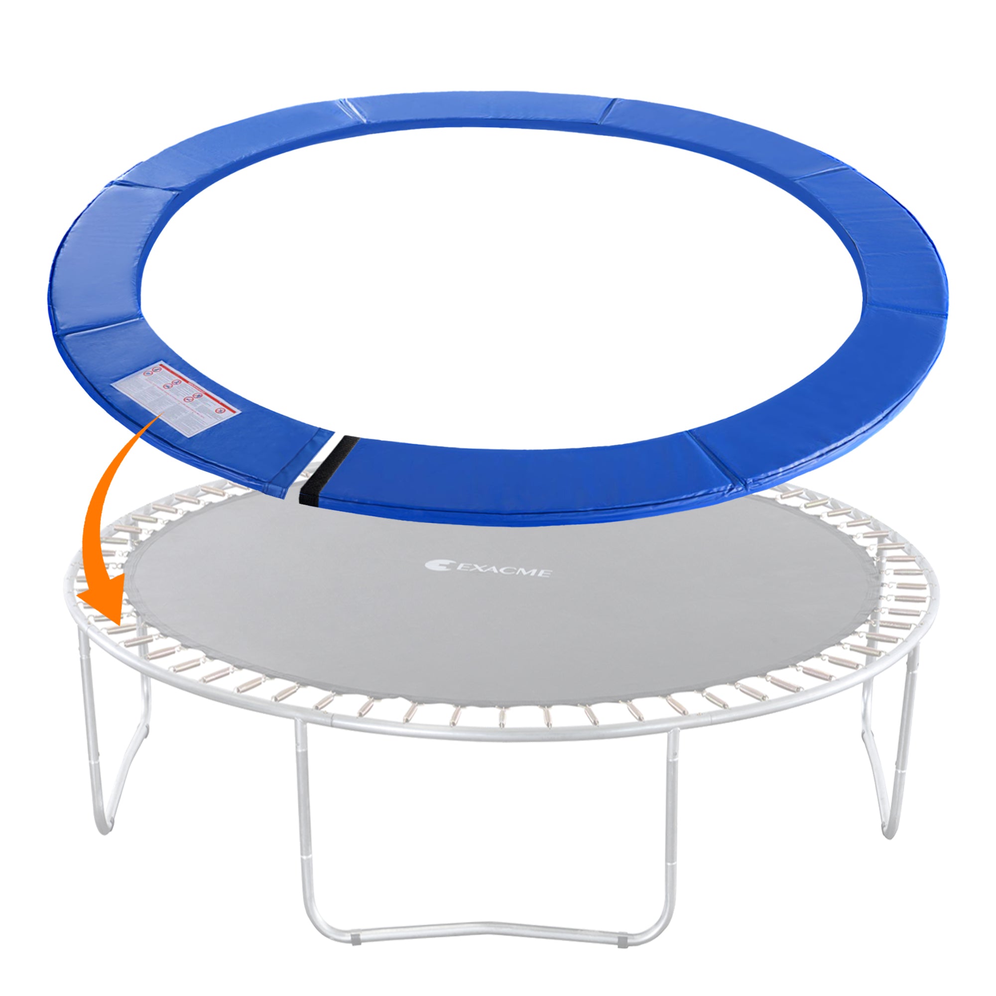 ExacMe Replacement Trampoline Pad, Safety Spring Cover Frame Pad 8 10 12 13 14 15 16FT, Blue, 6180-CP-B