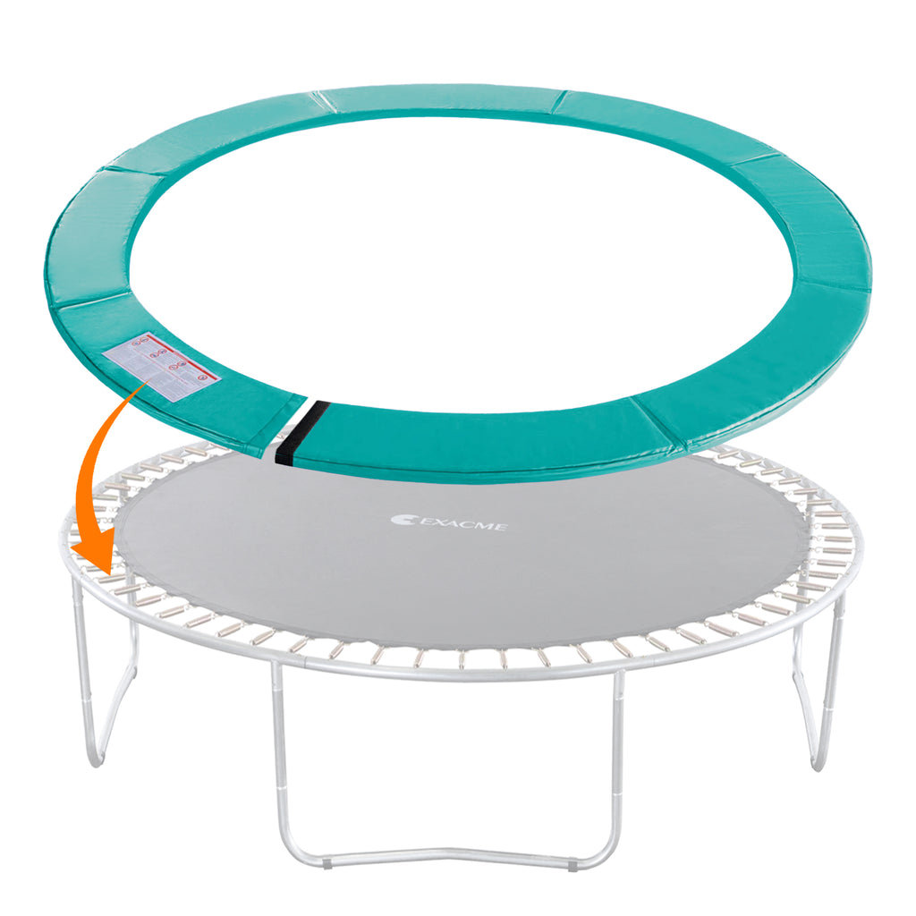ExacMe Replacement Trampoline Pad, Safety Spring Cover Frame Pad 8 10 12 13 14 15 16FT, Seafoam Green, 6180-CP-SG