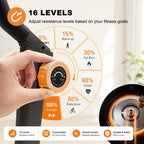 Upgraded Magnetic Stair Stepper for Home, 16-Level Adjustable Resistance up to 77LBS, with Cup Holder & Bluetooth APP, Folding Compact Cardio Climber, 350LBS Capacity