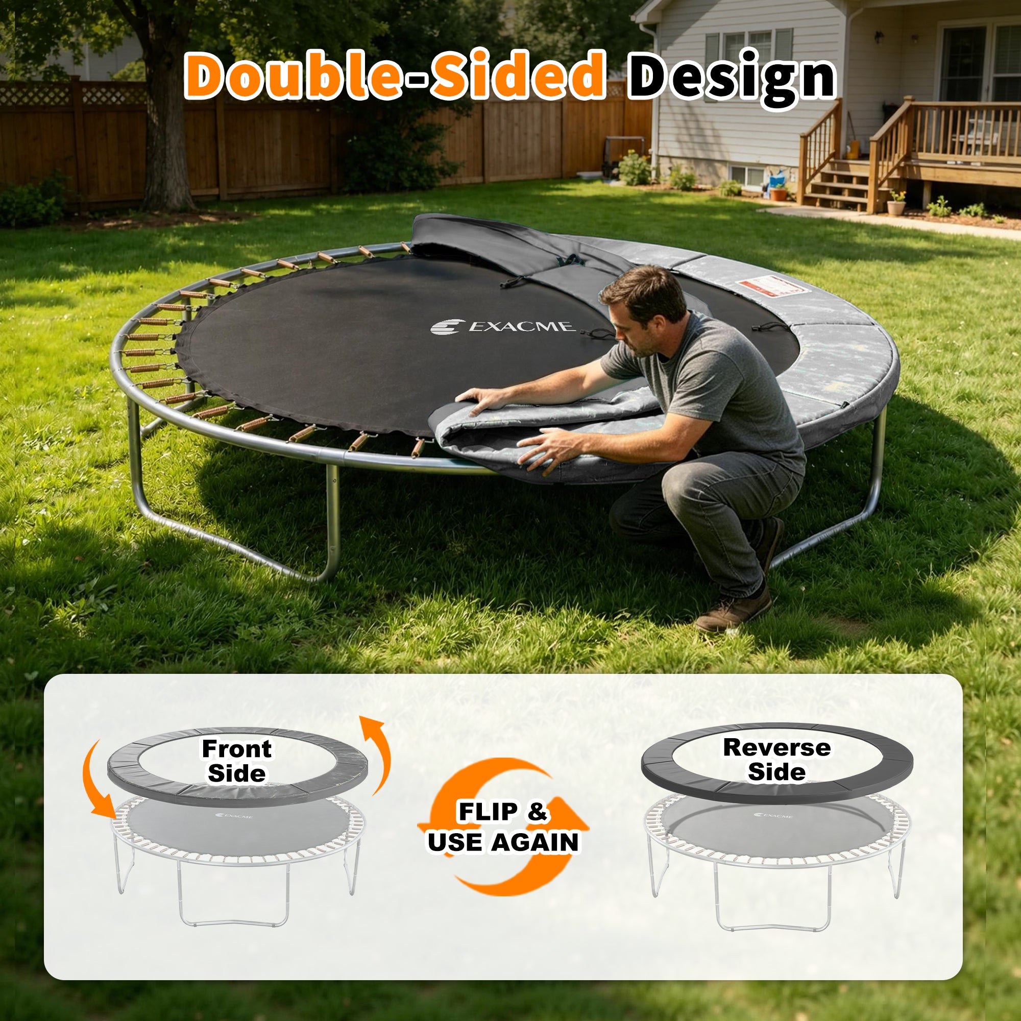 Double-Sided Trampoline Pad 8 10 12 14 15 16FT
