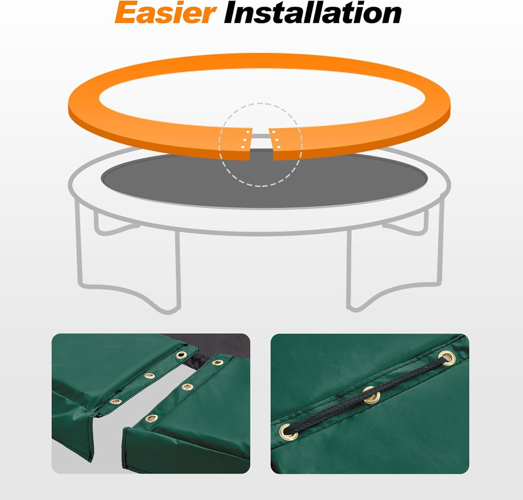Premium Thicker Trampoline Replacement Pad with Opening and Storage Bag  8 10 12 13 14 15 16FT