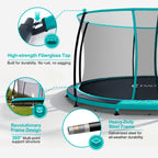 In-Ground Round Trampoline with Net  8/10/12/14FT