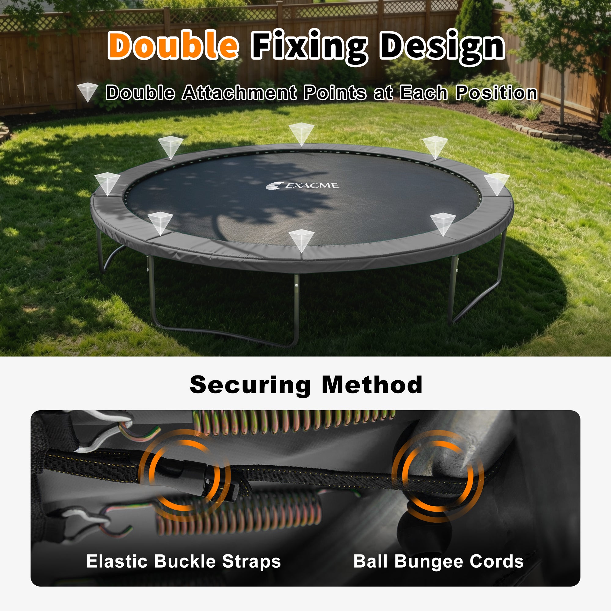 Double-Sided Trampoline Pad 8 10 12 14 15 16FT