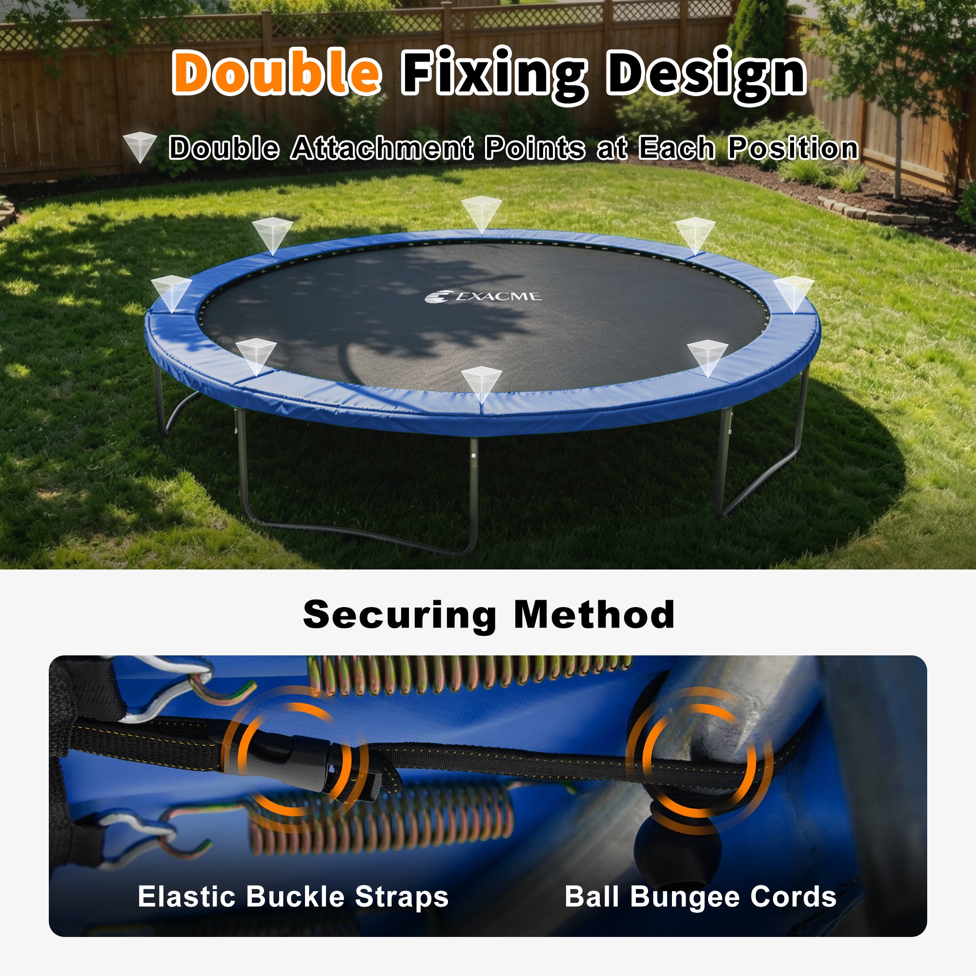 Double-Sided Trampoline Pad 8 10 12 14 15 16FT