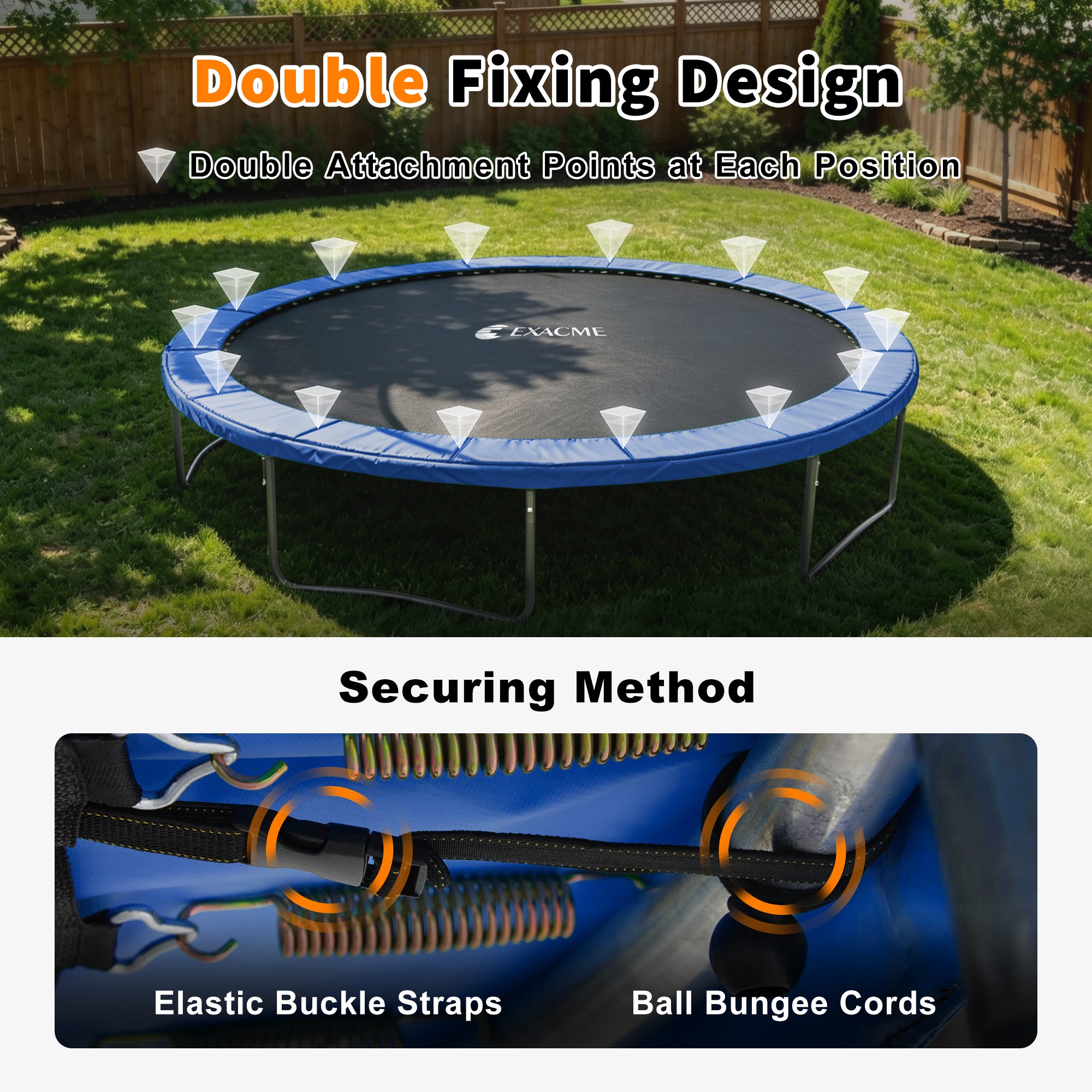 Double-Sided Trampoline Pad 8 10 12 14 15 16FT