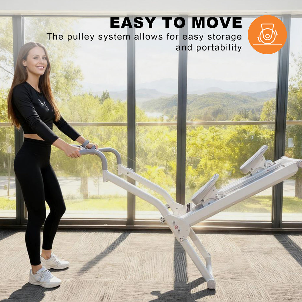 Upgraded Magnetic Stair Stepper for Home, 16-Level Adjustable Resistance up to 77LBS, with Cup Holder & Bluetooth APP, Folding Compact Cardio Climber, 350LBS Capacity