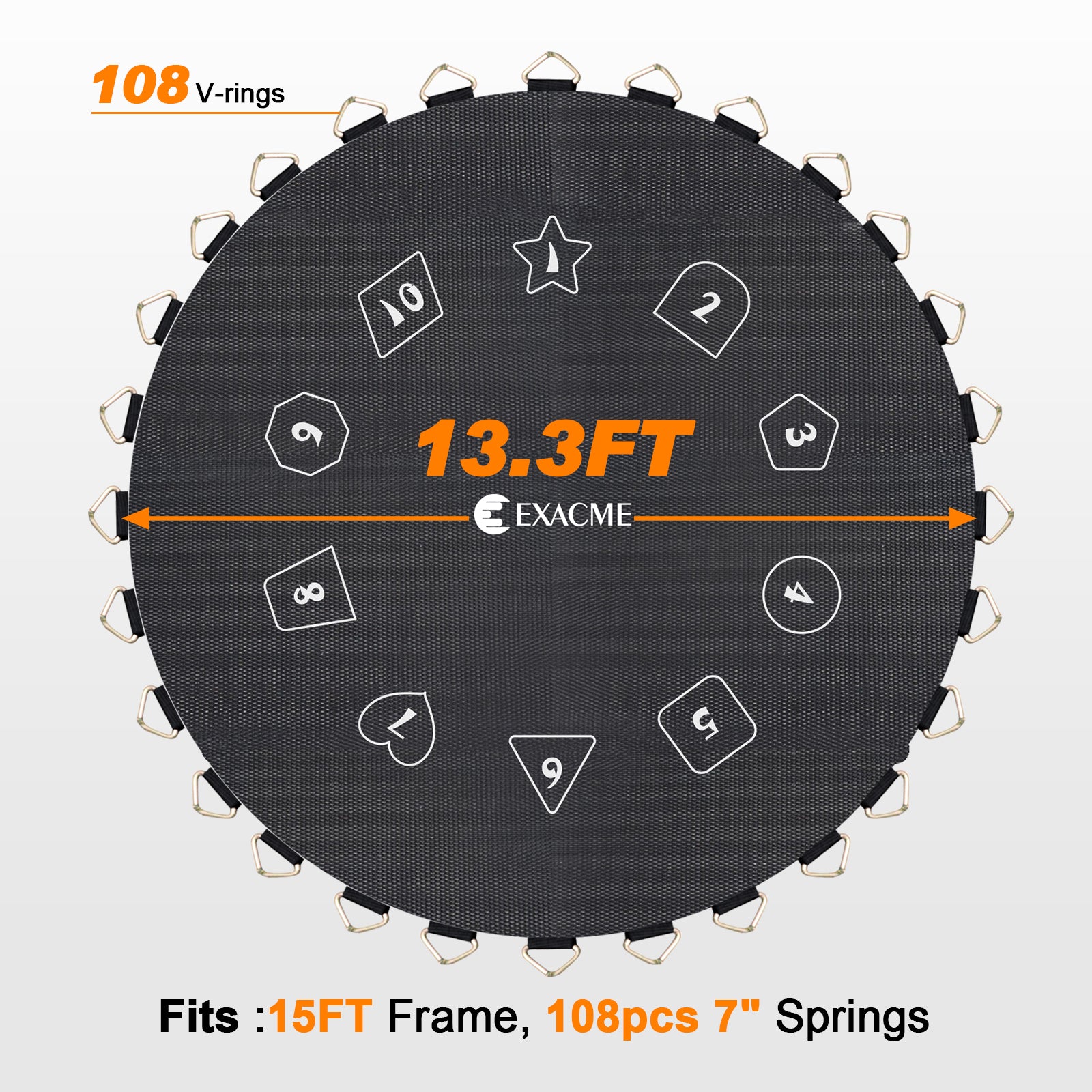 Exacme Jumping Mat Replacement for 12 14 15 16 Foot T-series