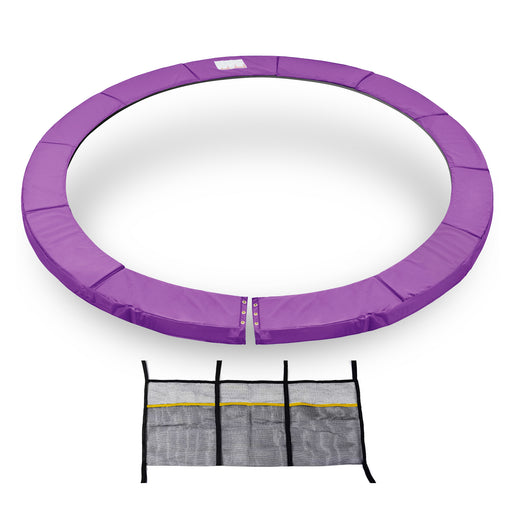 ExacMe Thicker Trampoline Pad with Opening, Replacement Spring Cover Safety Pads with Storage Bag, Purple 6181-P-PL