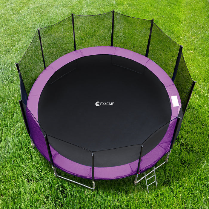 ExacMe Thicker Trampoline Pad with Opening, Replacement Spring Cover Safety Pads with Storage Bag, Purple 6181-P-PL