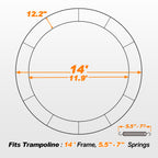 ExacMe Thicker Trampoline Pad with Opening, Replacement Spring Cover Safety Pads with Storage Bag, Dark Blue 6181-P-NB