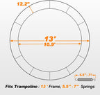 Premium Thicker Trampoline Replacement Pad with Opening and Storage Bag  8 10 12 13 14 15 16FT