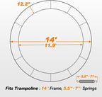 Premium Thicker Trampoline Replacement Pad with Opening and Storage Bag  8 10 12 13 14 15 16FT