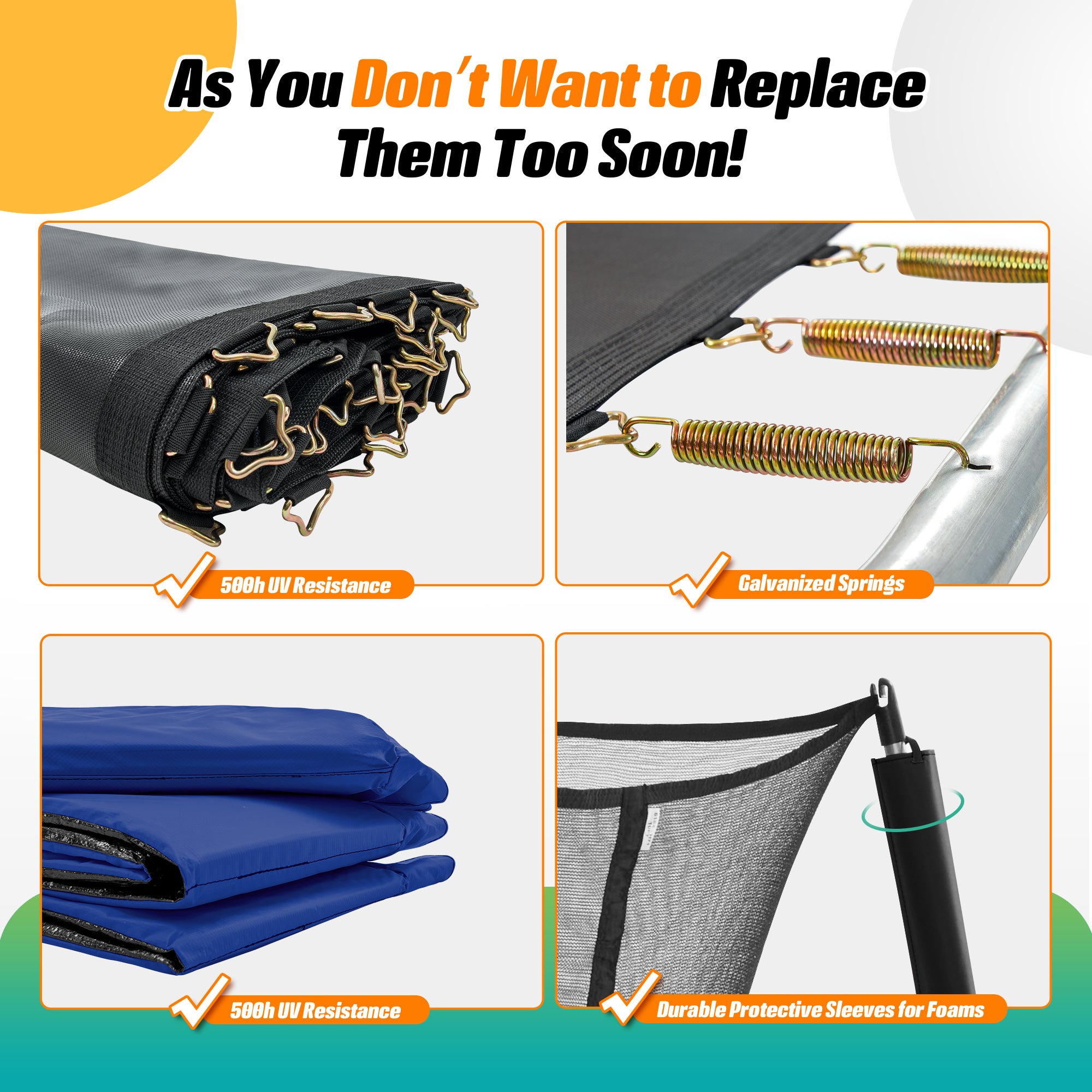 7 × 10FT Rectangle Trampoline for Small Space