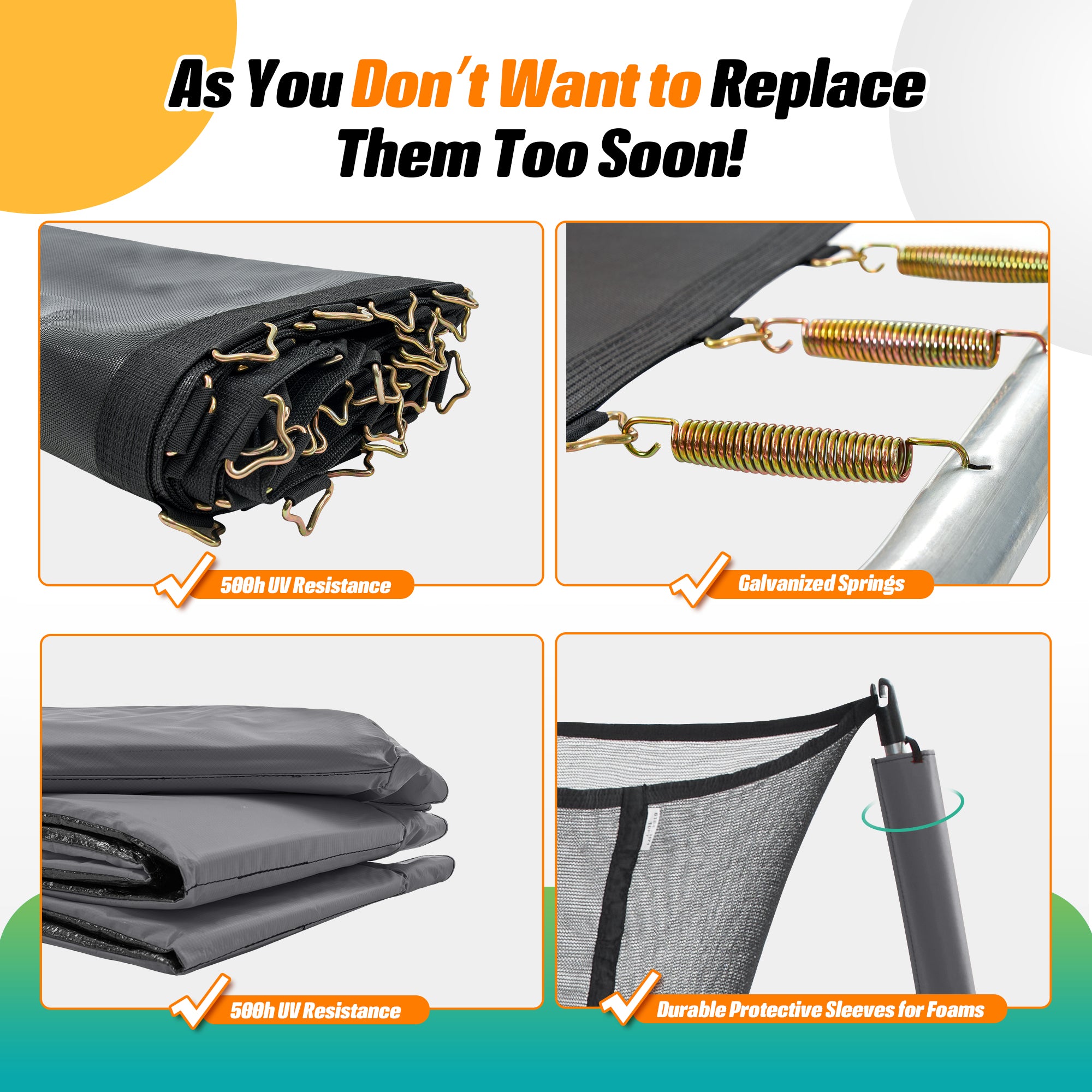 7 × 10FT Rectangle Trampoline for Small Space
