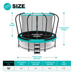 Double-Frame Round Trampoline with Net  8/10/12/14/15/16FT