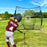 ExacMe 7'×7' 6pc Baseball Softball Hitting Pitching Net with Strike Zone, Tee, Caddy and Carry Bag, Baseball Batting Backstop Practice Net, BS084