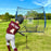 ExacMe 8'×8' 6pc Baseball & Softball Practice Net, Hitting Pitching Net with Strike Zone, Tee, Caddy and Carry Bag, BS096
