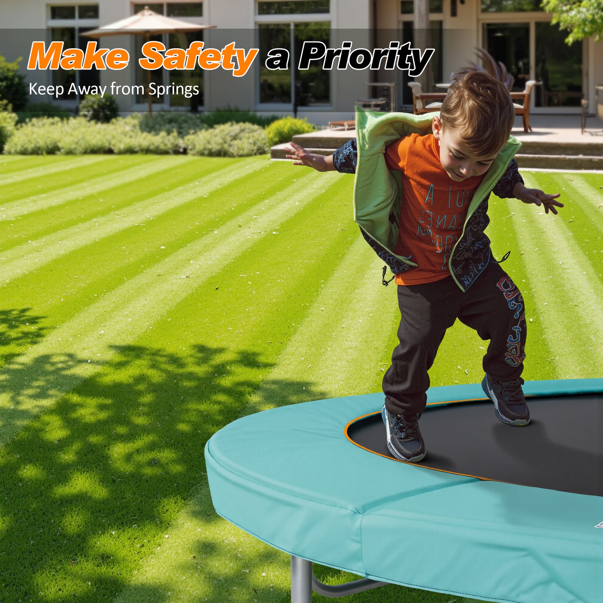 Upgraded Double-Sided Trampoline Pad 8 10 12 14 15 16ft