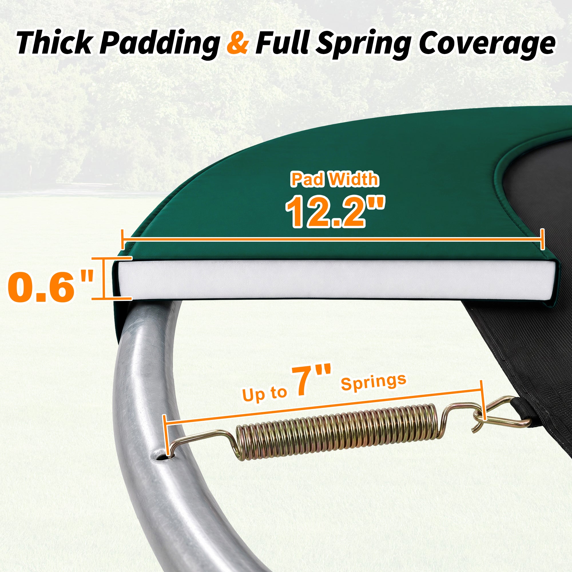 Double-Sided Trampoline Pad 8 10 12 14 15 16FT
