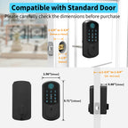Exacme Keyless Entry Door Lock with G2 Gateway, WiFi Deadbolt Smart Fingerprint Lock Compatible with Alexa & Google Assistant, Keypad Door Lock TG23