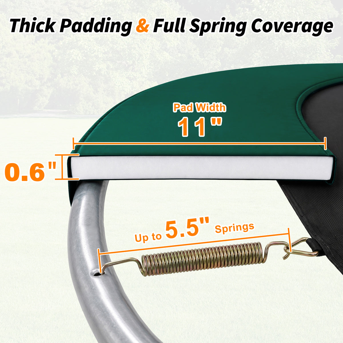 Double-Sided Trampoline Pad 8 10 12 14 15 16FT