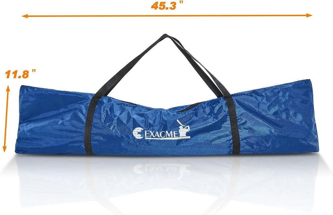 ExacMe 7'×7' 6pc Baseball Softball Hitting Pitching Net with Strike Zone, Tee, Caddy and Carry Bag, Baseball Batting Backstop Practice Net, BS084