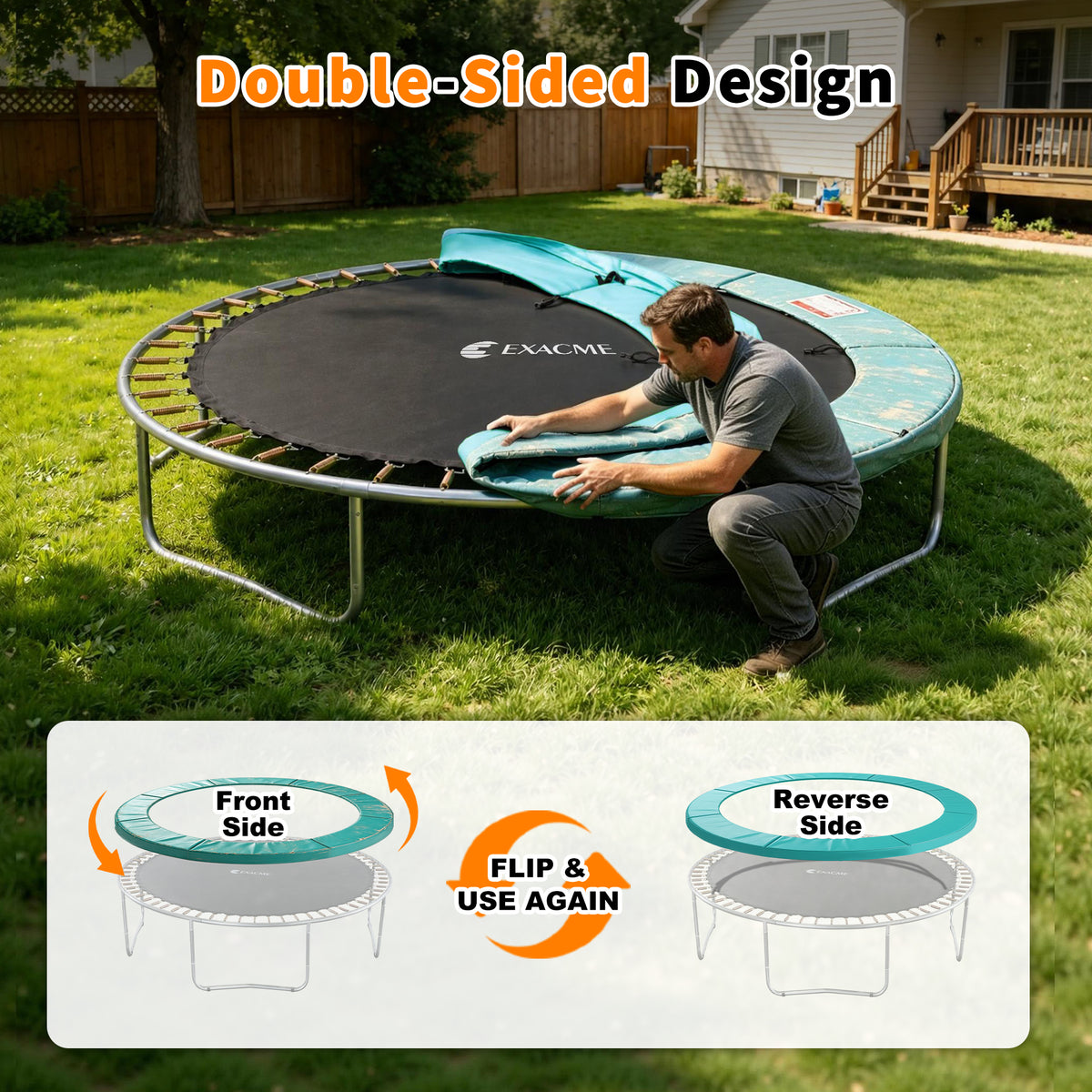 Double-Sided Trampoline Pad 8 10 12 14 15 16FT
