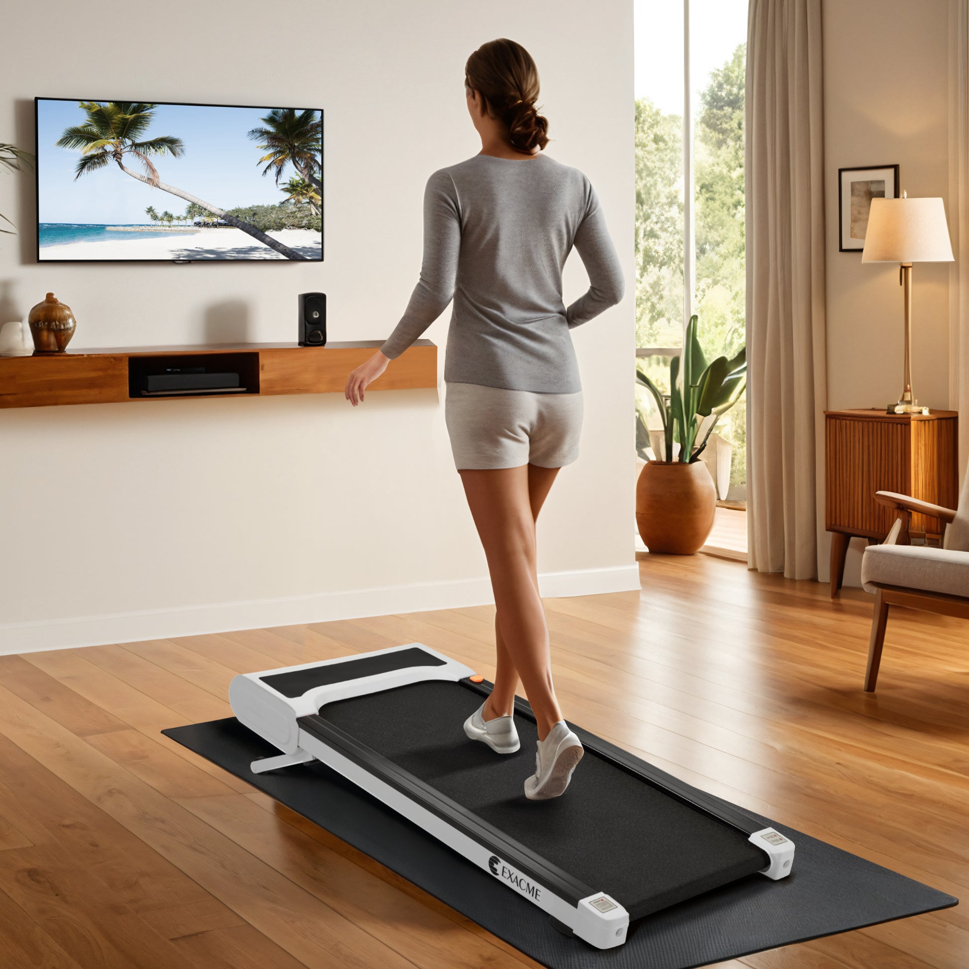Walking Pad Treadmill with 12% Auto Incline, 4 in 1 Under Desk Treadmill for Home Office, 2.25HP Portable Walking Treadmill with LED Display, Remote Control, TM2117