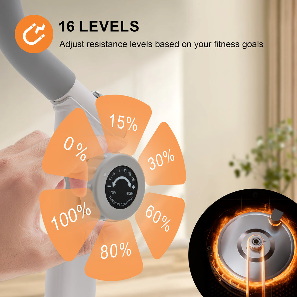 Upgraded Magnetic Stair Stepper for Home, 16-Level Adjustable Resistance up to 77LBS, with Cup Holder & Bluetooth APP, Folding Compact Cardio Climber, 350LBS Capacity