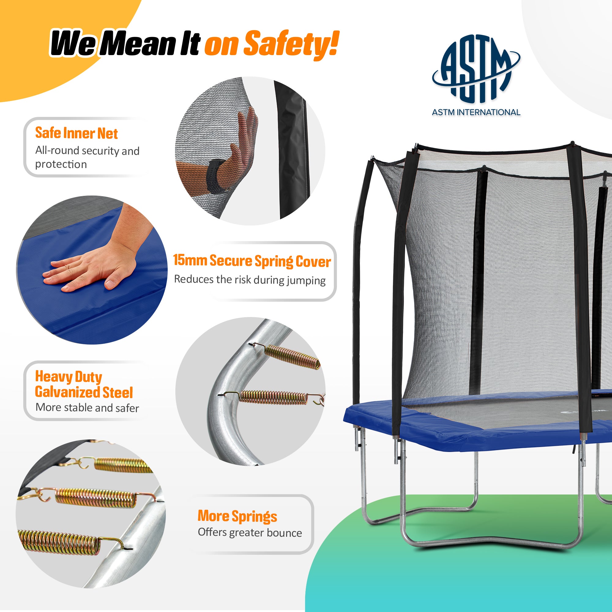 9 × 14FT Rectangle Trampoline – ExacMe