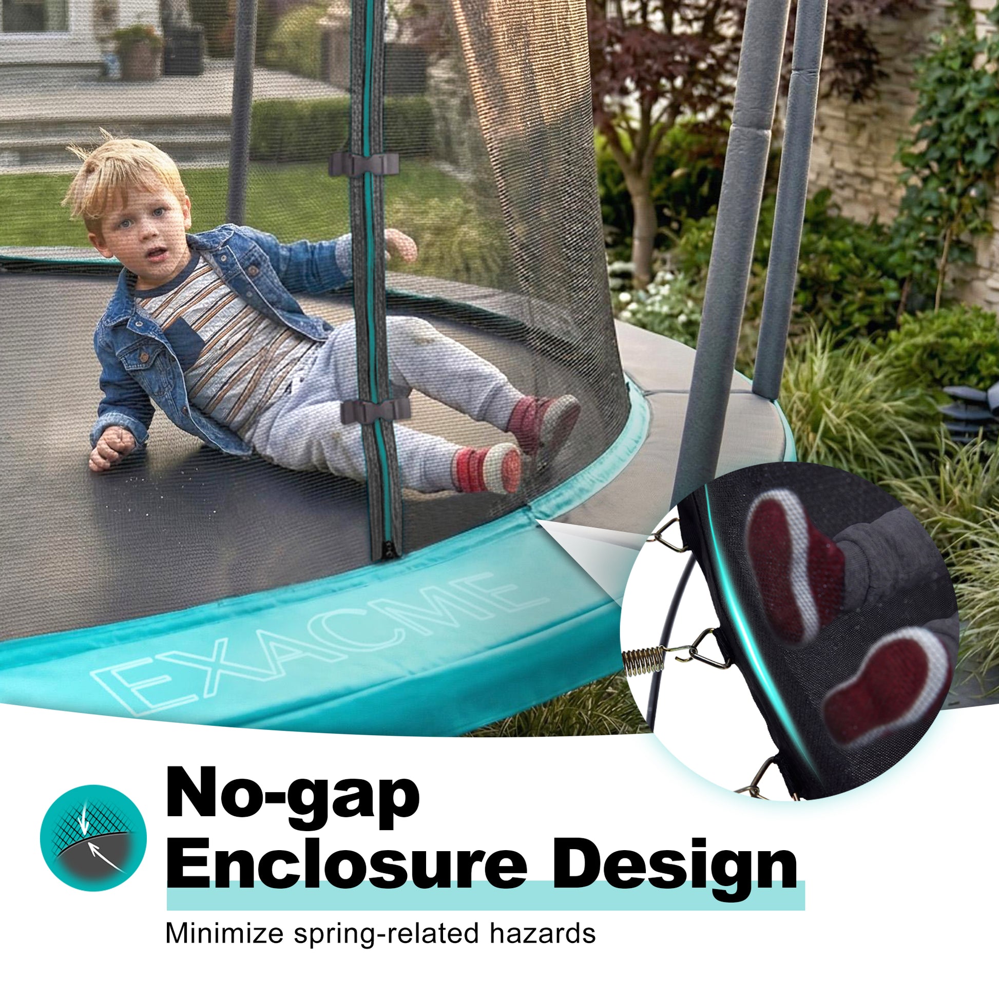 Double-Frame Round Trampoline with Net  8/10/12/14/15/16FT