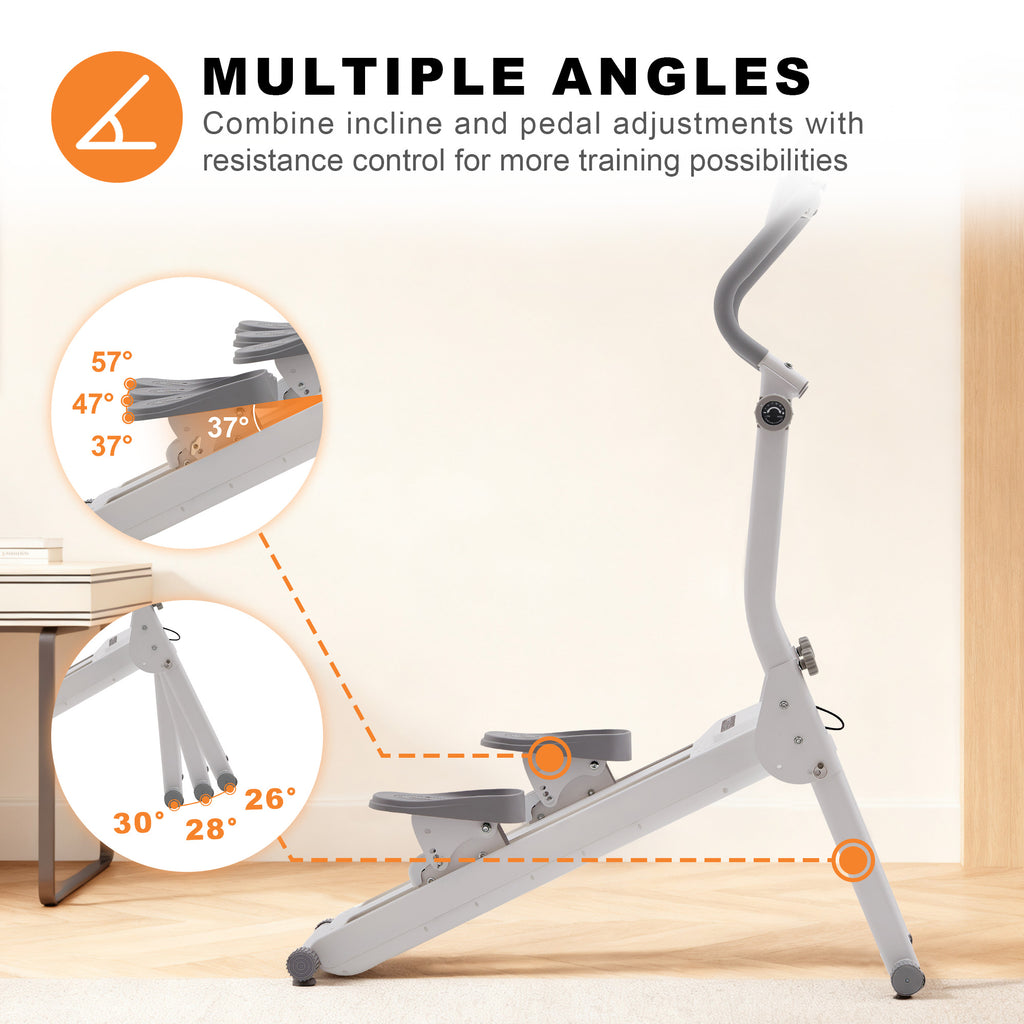 Upgraded Magnetic Stair Stepper for Home, 16-Level Adjustable Resistance up to 77LBS, with Cup Holder & Bluetooth APP, Folding Compact Cardio Climber, 350LBS Capacity