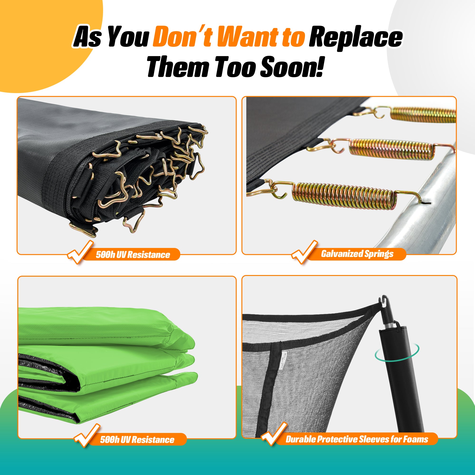 7 × 10FT Rectangle Trampoline for Small Space