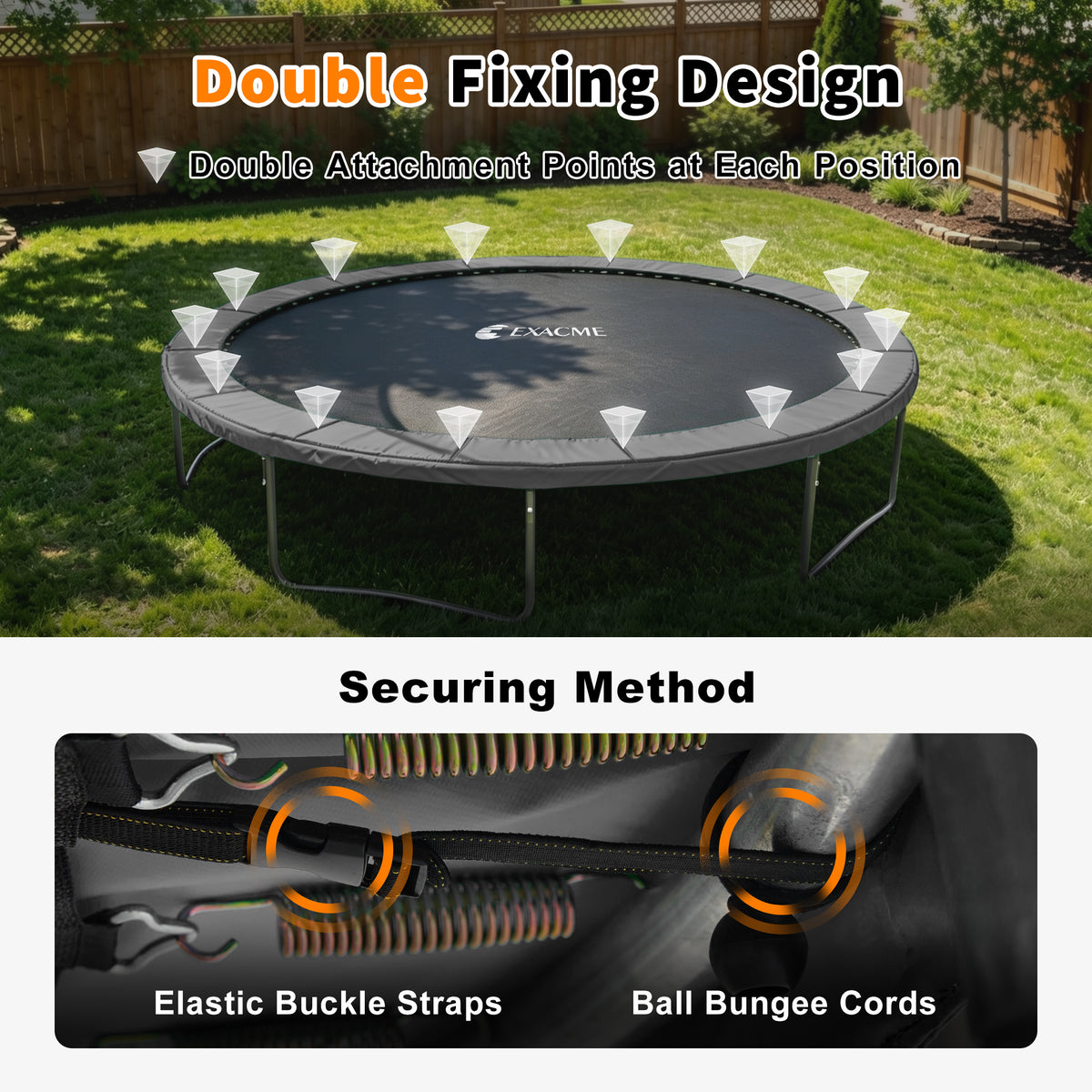 Double-Sided Trampoline Pad 8 10 12 14 15 16FT