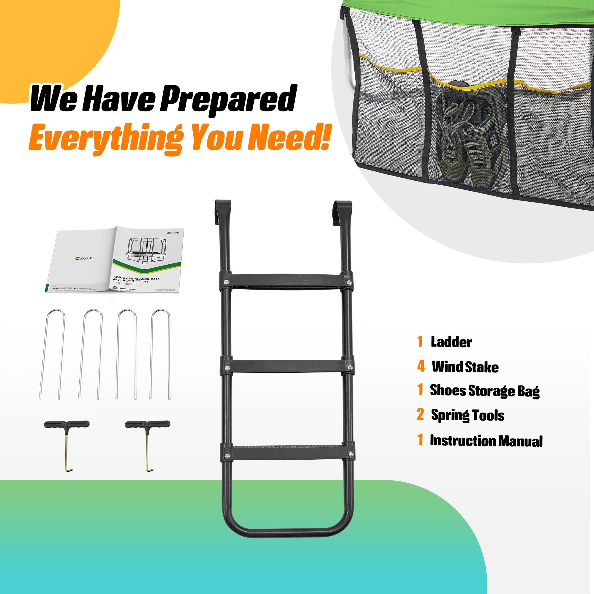 7 × 10FT Rectangle Trampoline for Small Space