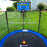 ExacMe Rectangle Basketball Hoop and Ball for Trampoline, 31.9" x 22.8", Attachment for Straight Enclosure Net Pole (Pump, Instruction Manual Included)