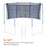 ExacMe Inner Enclosure Net with Poles for 12 14 15 16ft C-Series Trampoline 6181-C-3