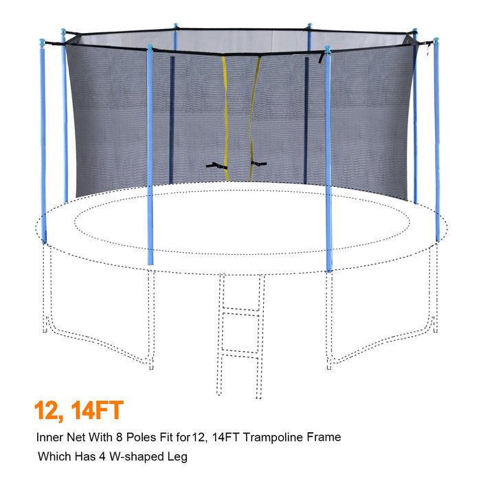 ExacMe Inner Enclosure Net with Poles for 12 14 15 16ft C-Series Trampoline 6181-C-3