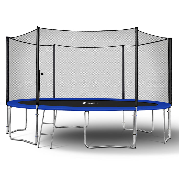 ExacMe Outdoor Trampoline 14 Foot with Outer Enclosure & Ladder Combo, 6180-T14