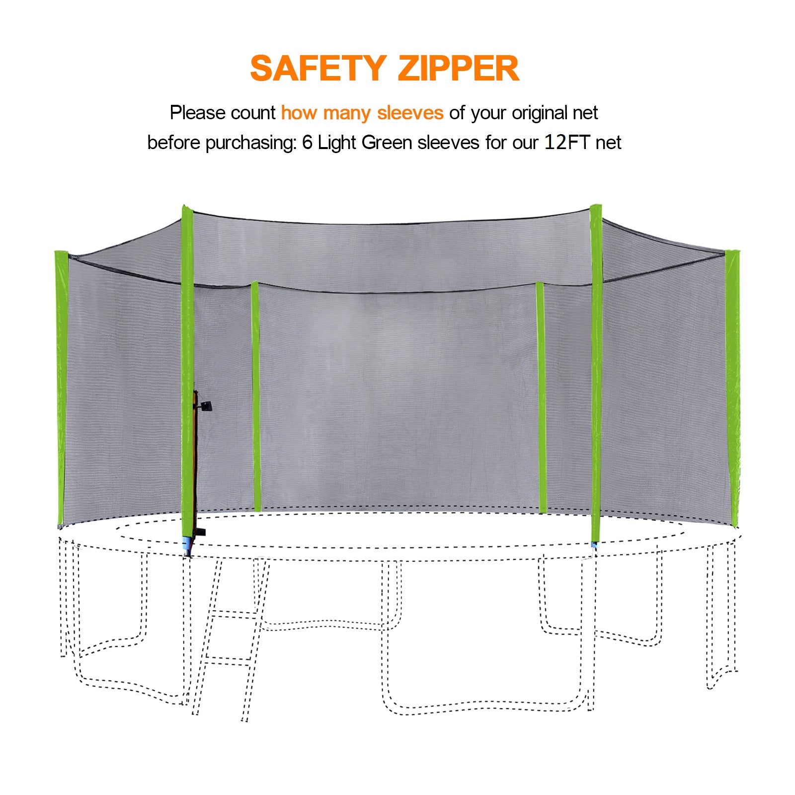 ExacMe Trampoline Replacement Net - Thumbnail 2