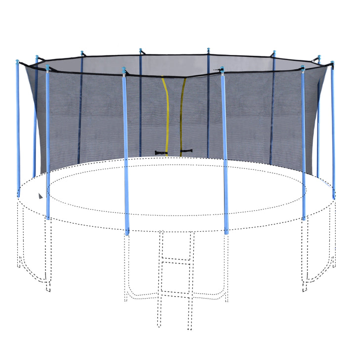 ExacMe Inner Enclosure Net with Poles for 14 15 16ft C-Series Trampoline, 6181-C-3