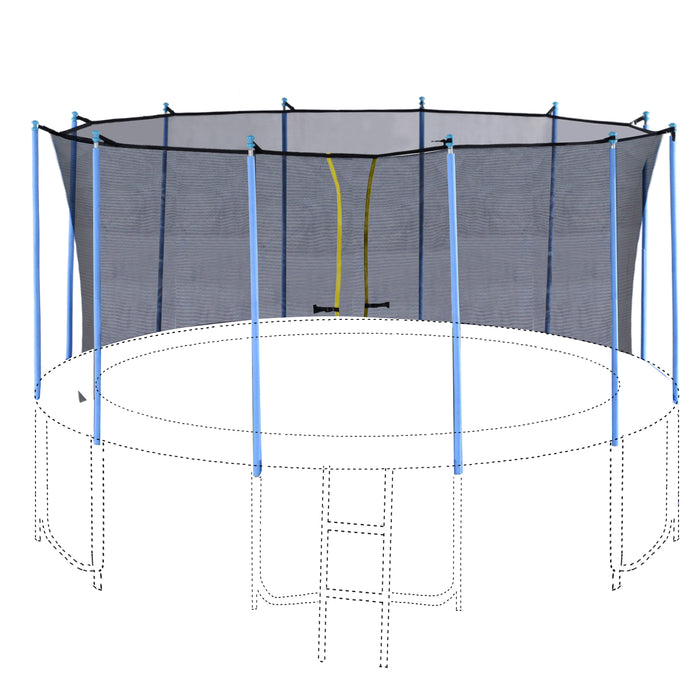 ExacMe Inner Enclosure Net with Poles for 12 14 15 16ft C-Series Trampoline 6181-C-3