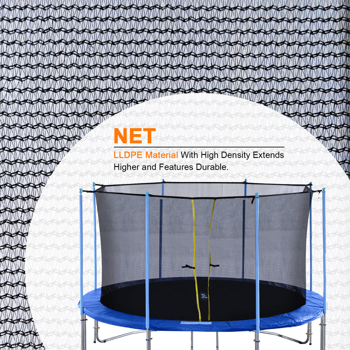 ExacMe Inner Enclosure Net with Poles for 14 15 16ft C-Series Trampoline, 6181-C-3